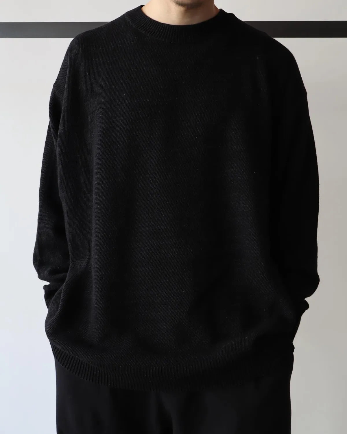 COMOLI / 8G クルーネックニット (D01-06007)