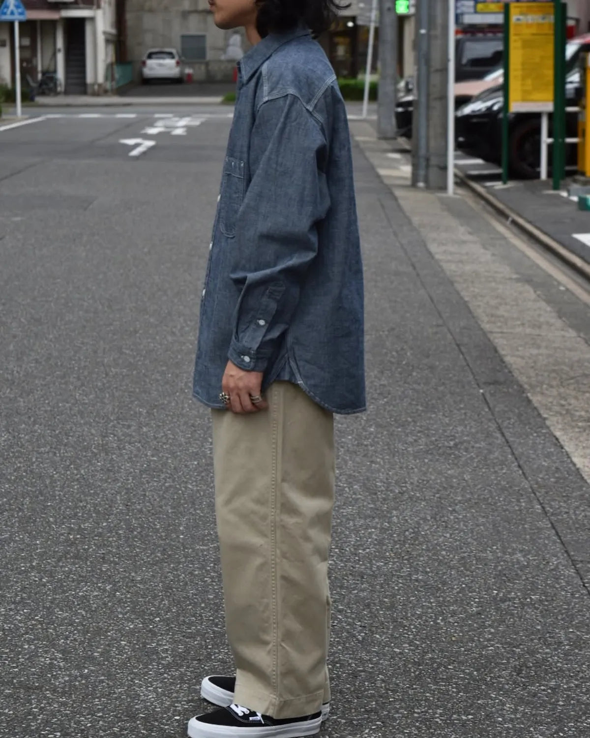 DESCENDANT / NORMAN CHAMBRAY LS SHIRT (252WVDS-SHM02)