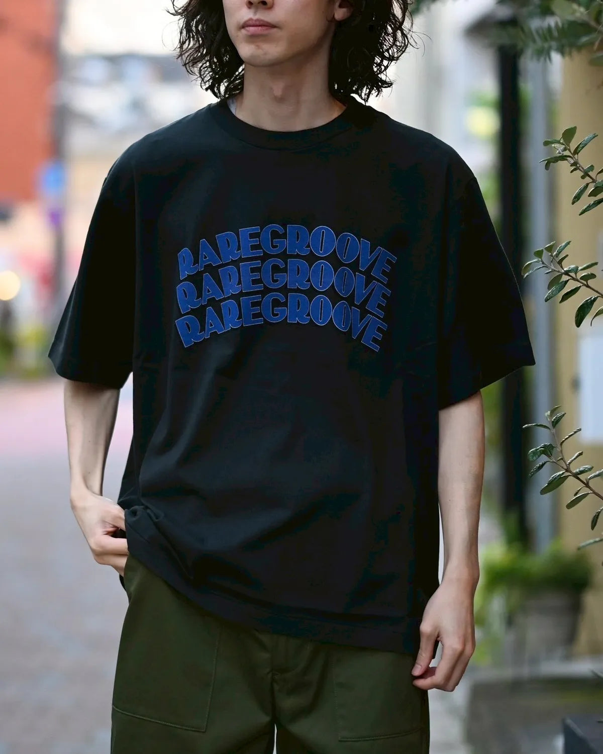 blurhmsROOTSTOCK / RAREGROOVE Print Tee WIDE (bROOTS25S34S26B)