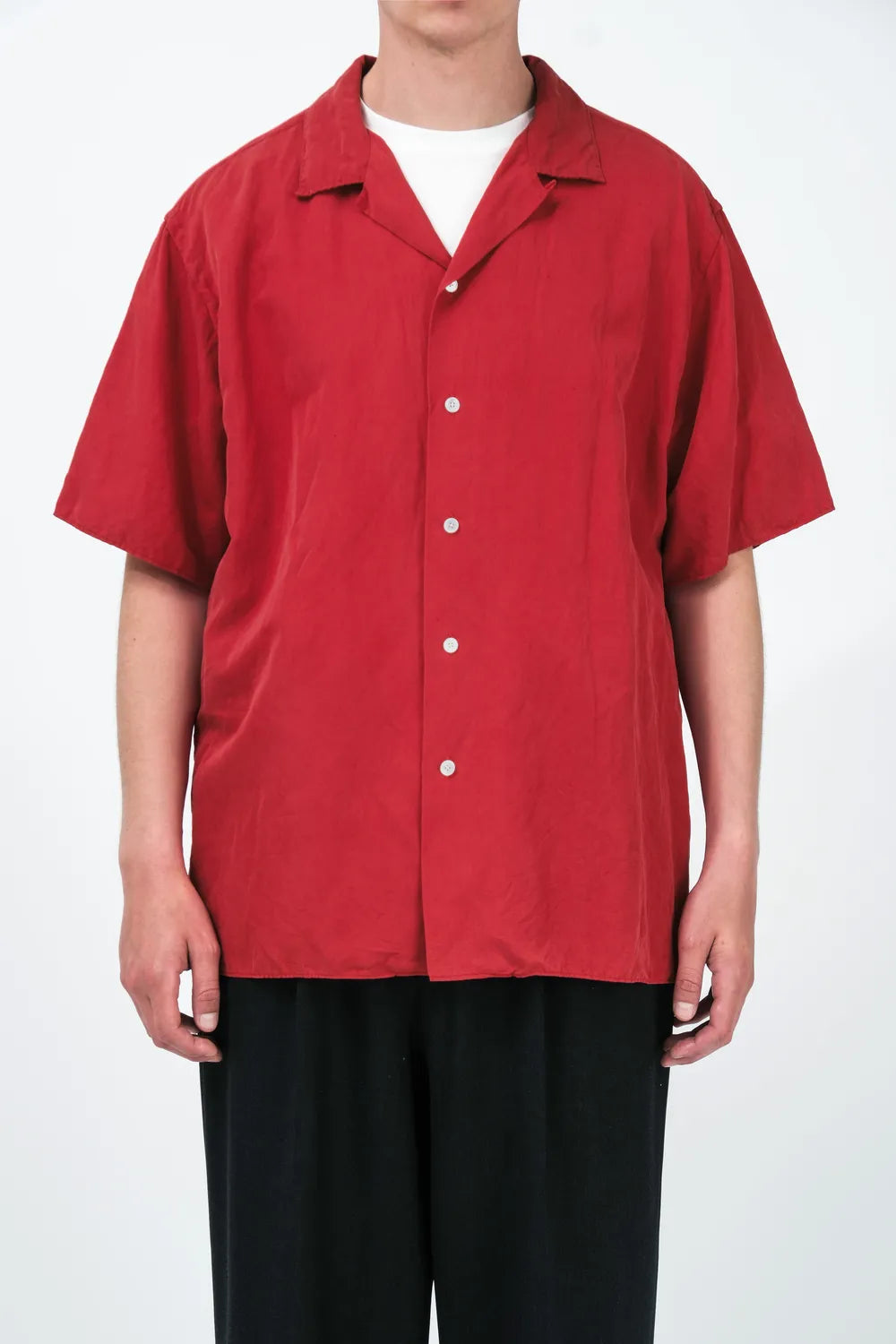 しょーーた a.presse A.PRESSE(アプレッセ) / Vintage Silk Linen S/S Open Collar Shirts