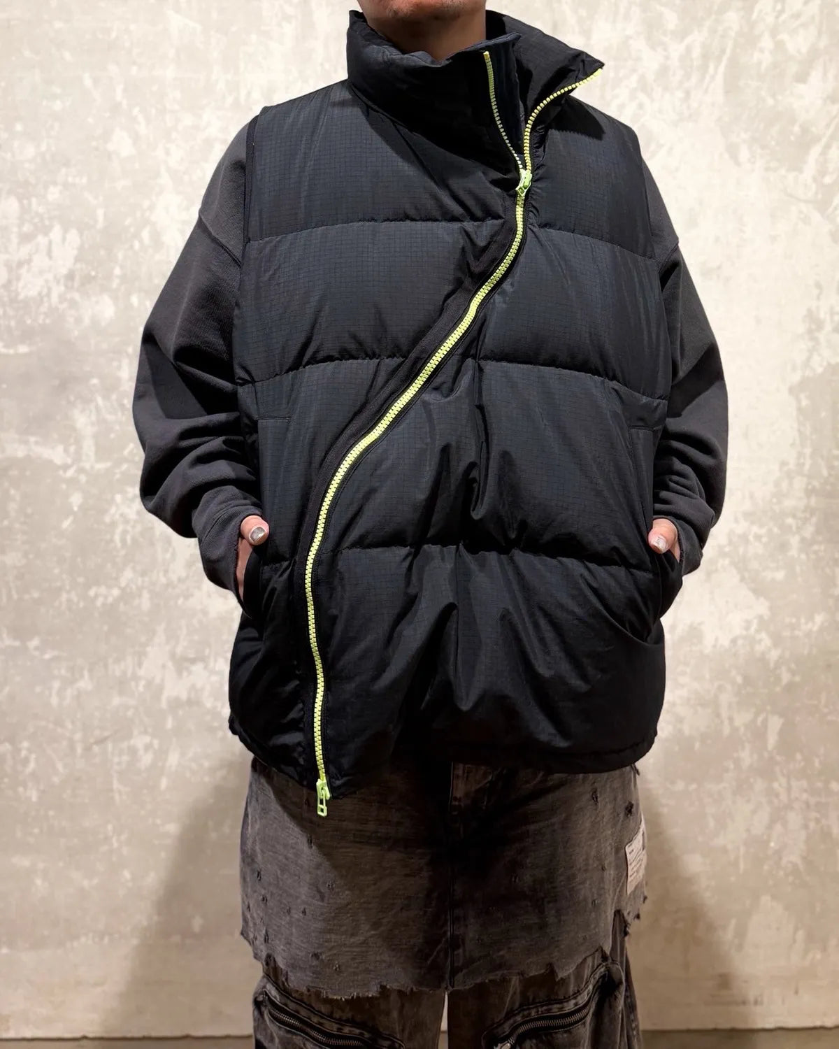 FACETASM / FLOWING DOWN VEST (JOO-VE-M01)