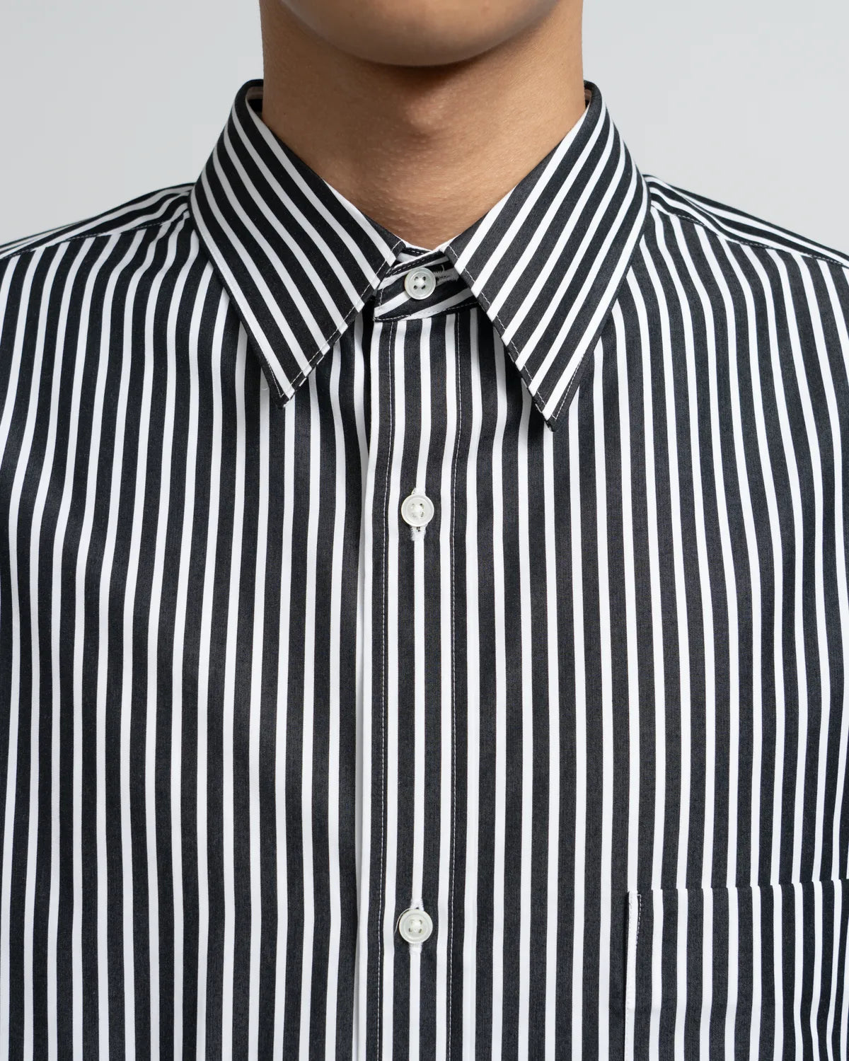 Graphpaper / High Count Regular Collar Round Cut Oversized Shirt (GM253-50030C)