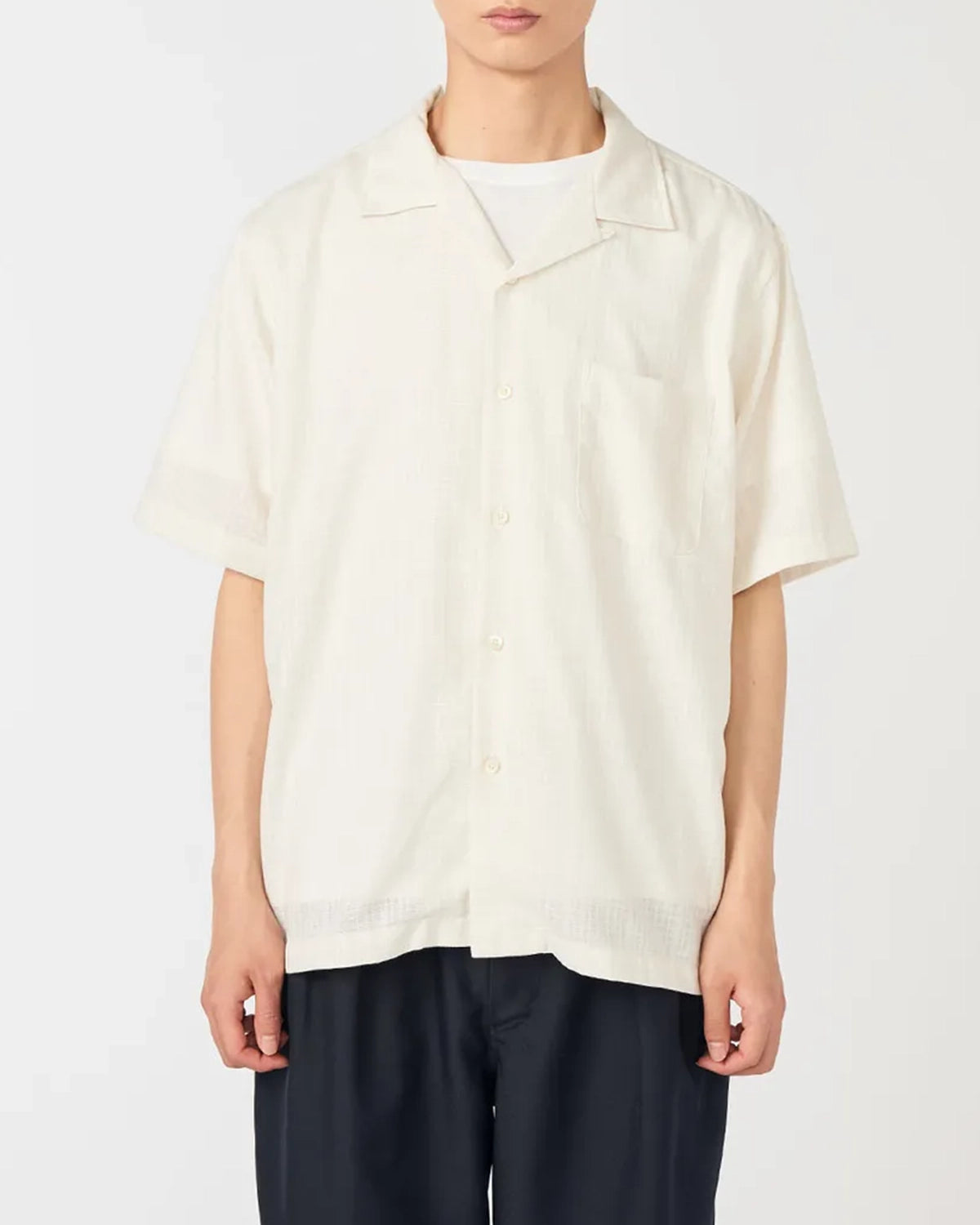 nanamica / Open Collar Panama S/S Shirt (S26SG066)