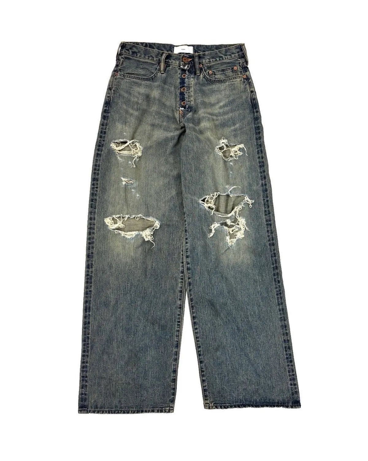 SUGARHILL / DAMAGED MODERN DENIM PANTS WIDE CUT (25880409)