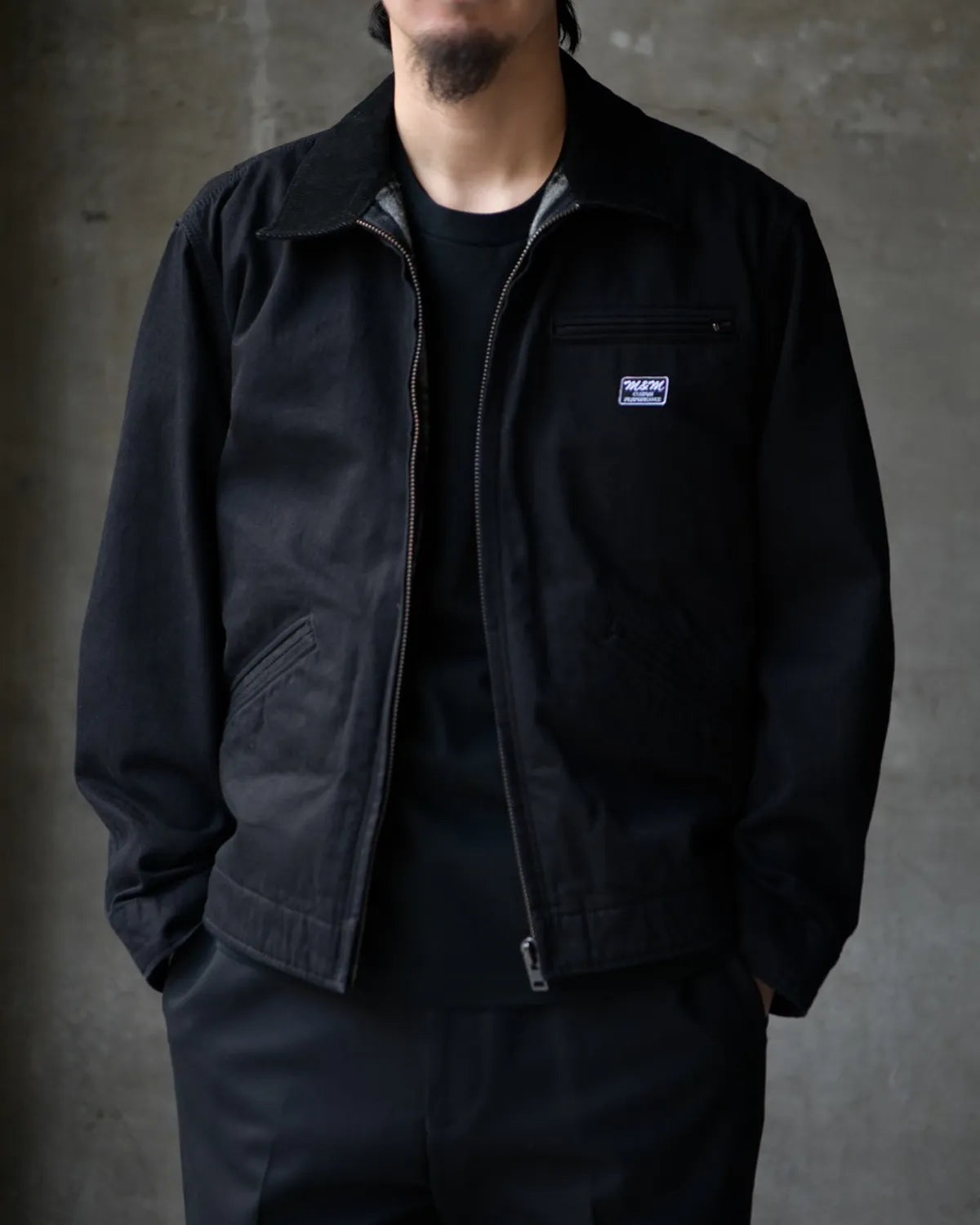 MINEDENIM × M&M / M&M MINEDENIM Black Denim Detroit Jacket (MND-MM81)