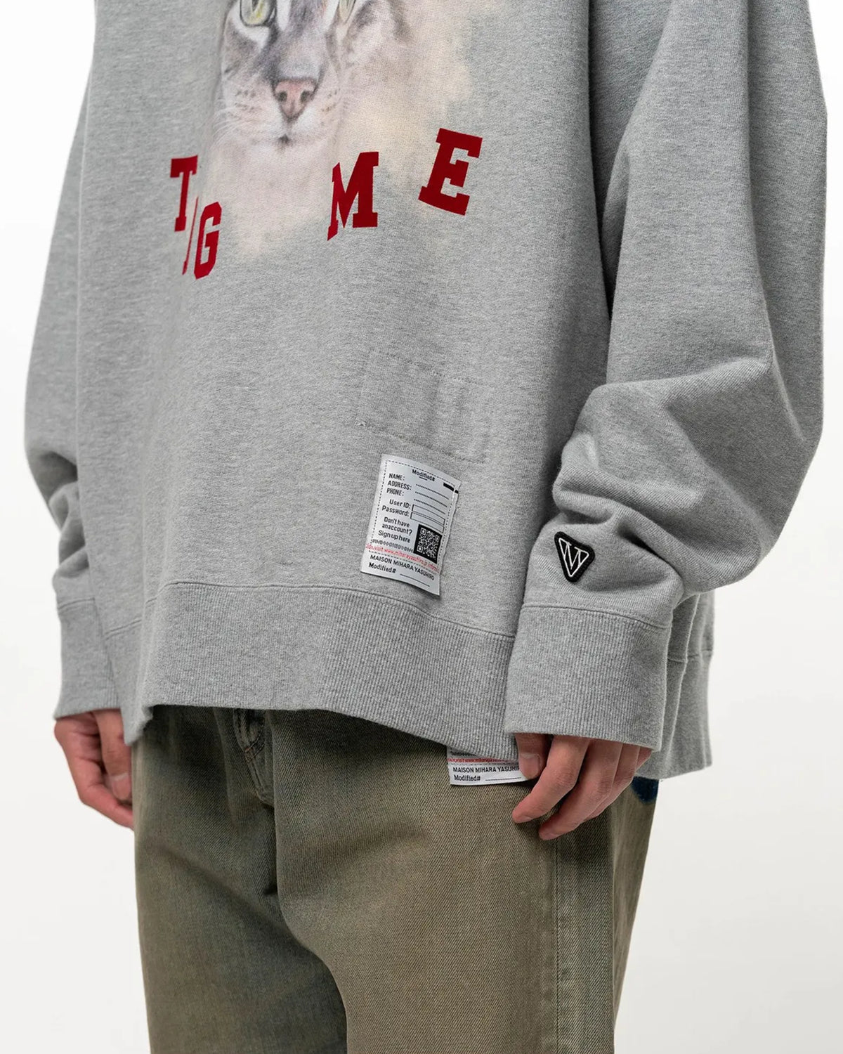 Maison MIHARA YASUHIRO / Cat Printed Sweatshirt (J17PO782)