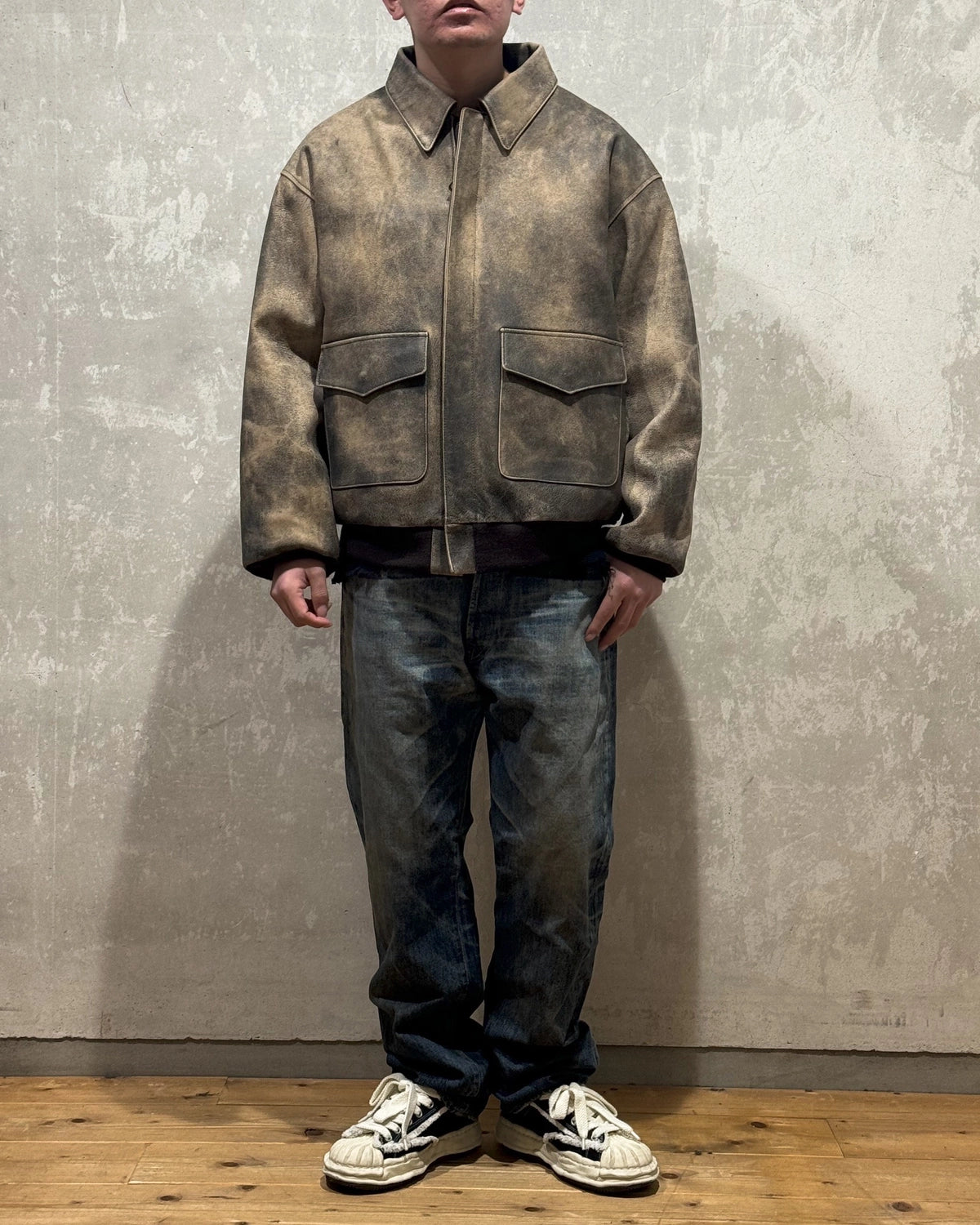 ©︎SAINT Mxxxxxx × SORAYAMA / SRYM_LEATHER A2 JKT (SM-HR1-0000-C80)