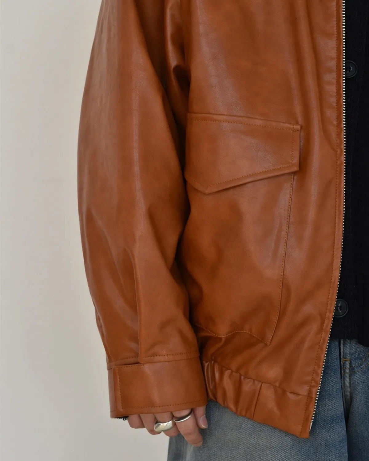 MM6 / フェイクレザージャケット (SH0AM0065M35465)