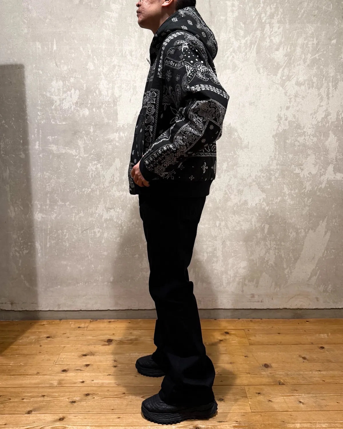 MIYAGIHIDETAKA -Rafu-  / Quilted Hoodie Jacket (MH027)