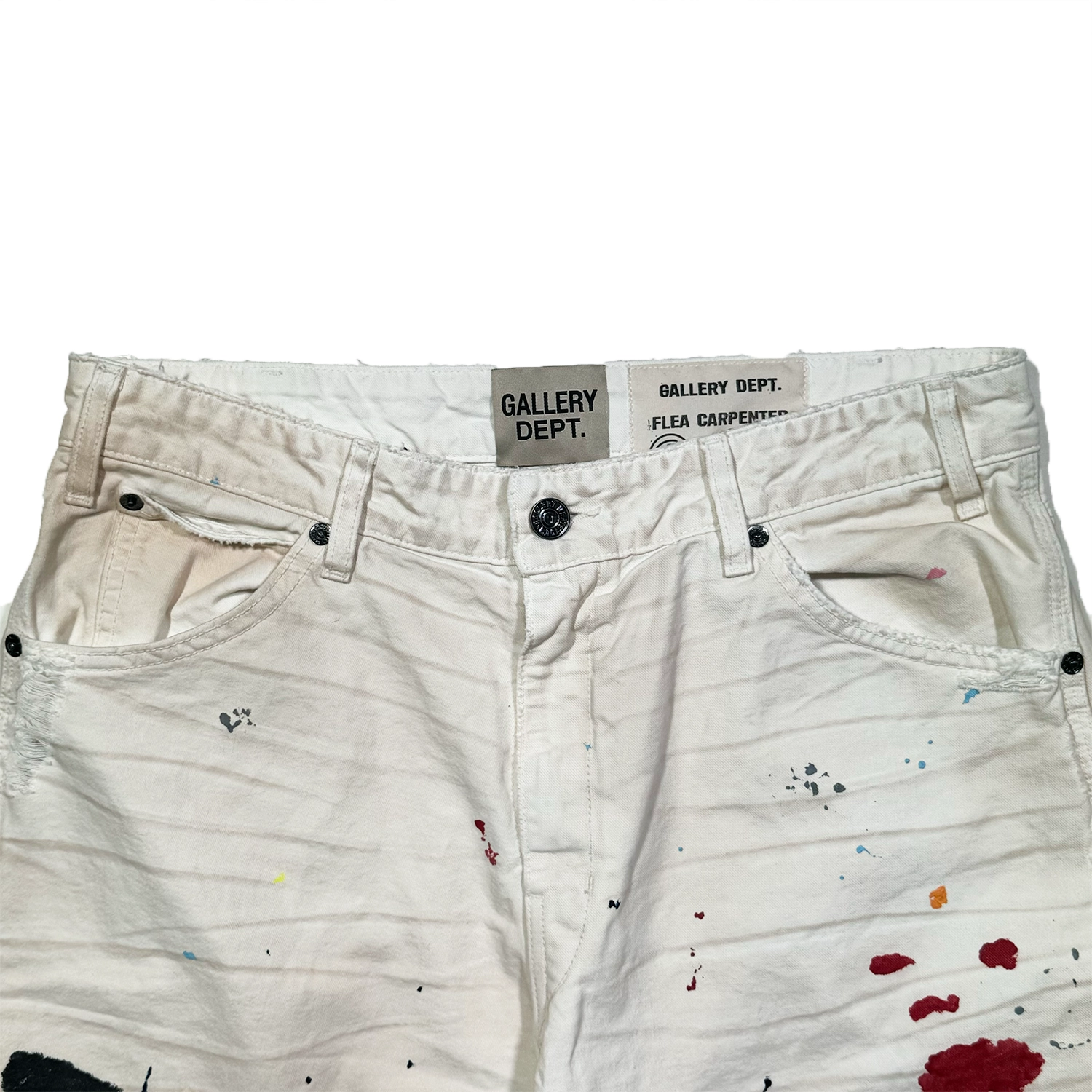 GALLERY DEPT. FLEA CARPENTER SHORTS 白 GALLERY DEPT. FLEA CARPENTER SHORTS 白