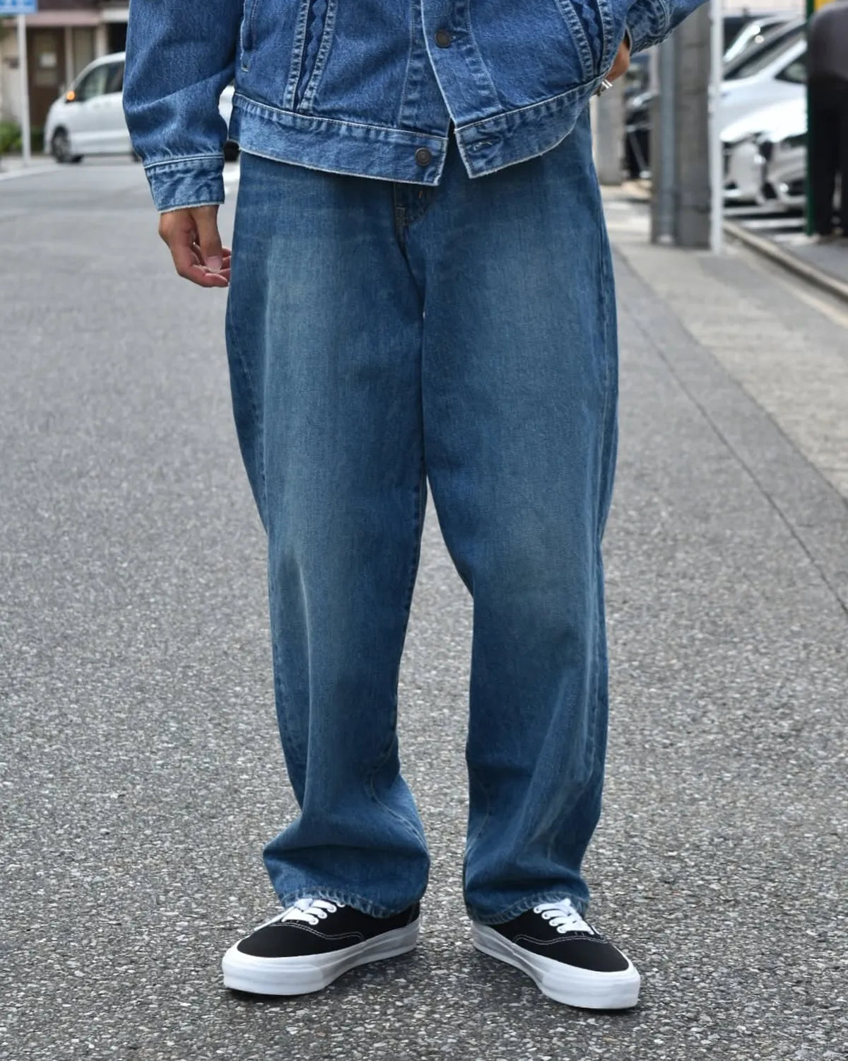 DESCENDANT / 1995 DENIM TROUSERS BUGGY LIGHT WASH (252WVDS-PTM04)