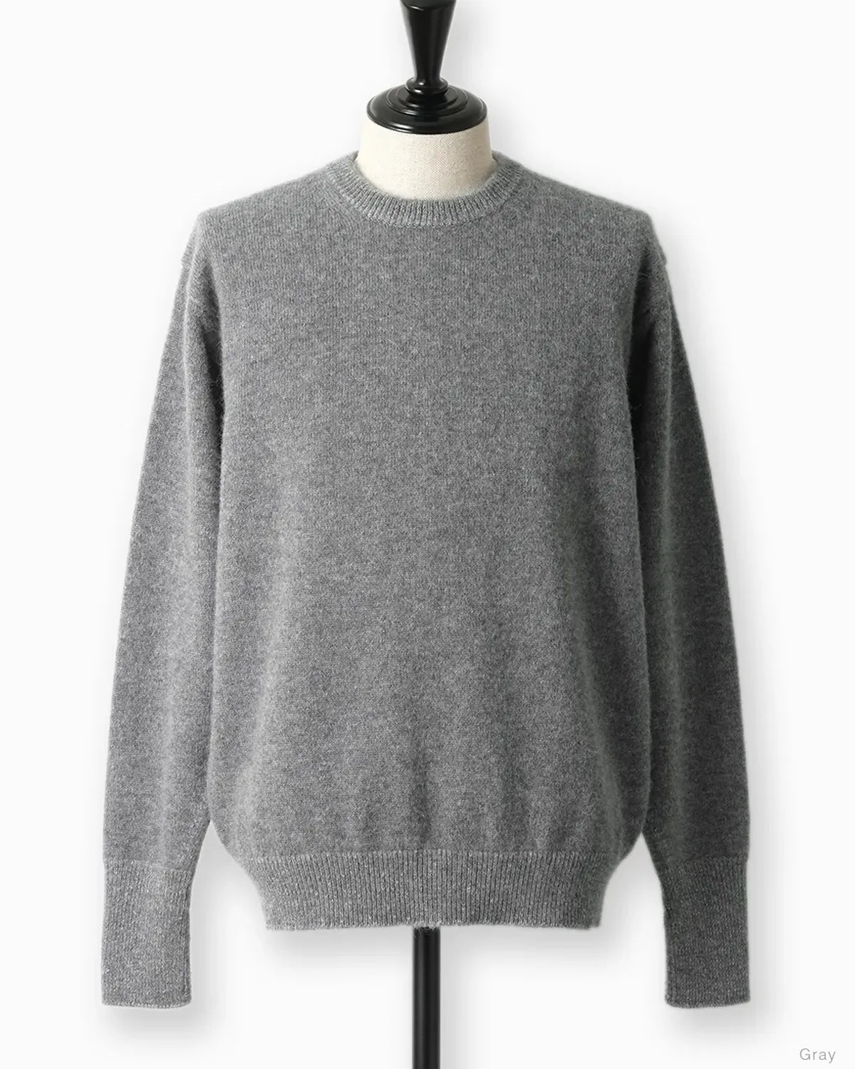 BATONER / Men BABY ALPACA KURUMI TENJIKU CREW NECK (BN-25FM-057)