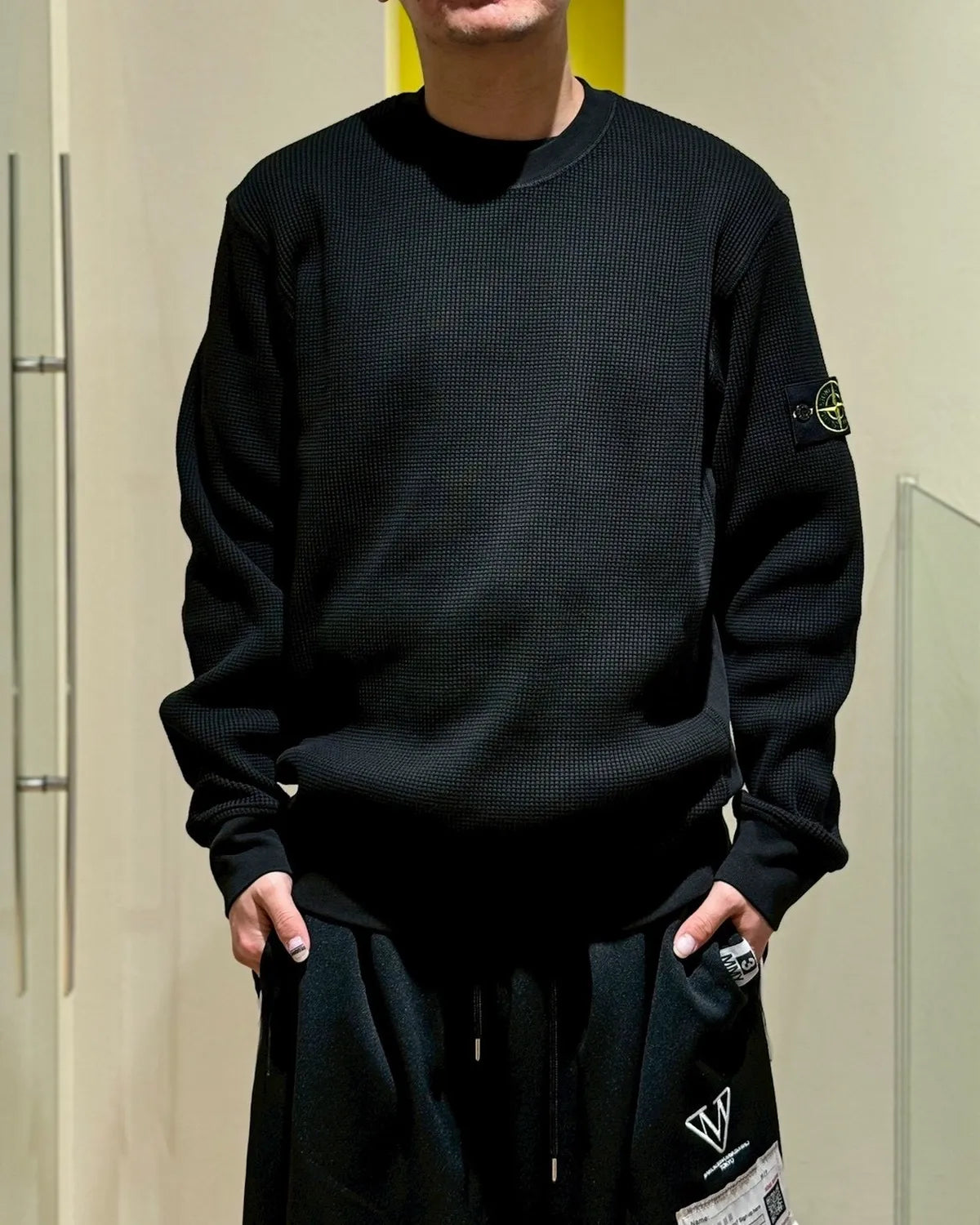 STONE ISLAND / ORGANIC COTTON WAFFLE FLEECE (L1S156100056)