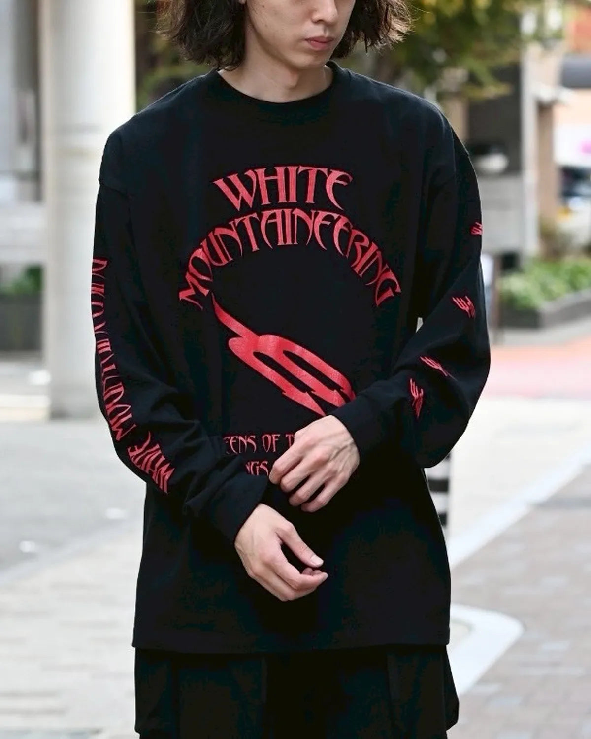 White Mountaineering  / QOTSA SONGS FOR THE DEAF L/S T-SHIRT (BC2573508)