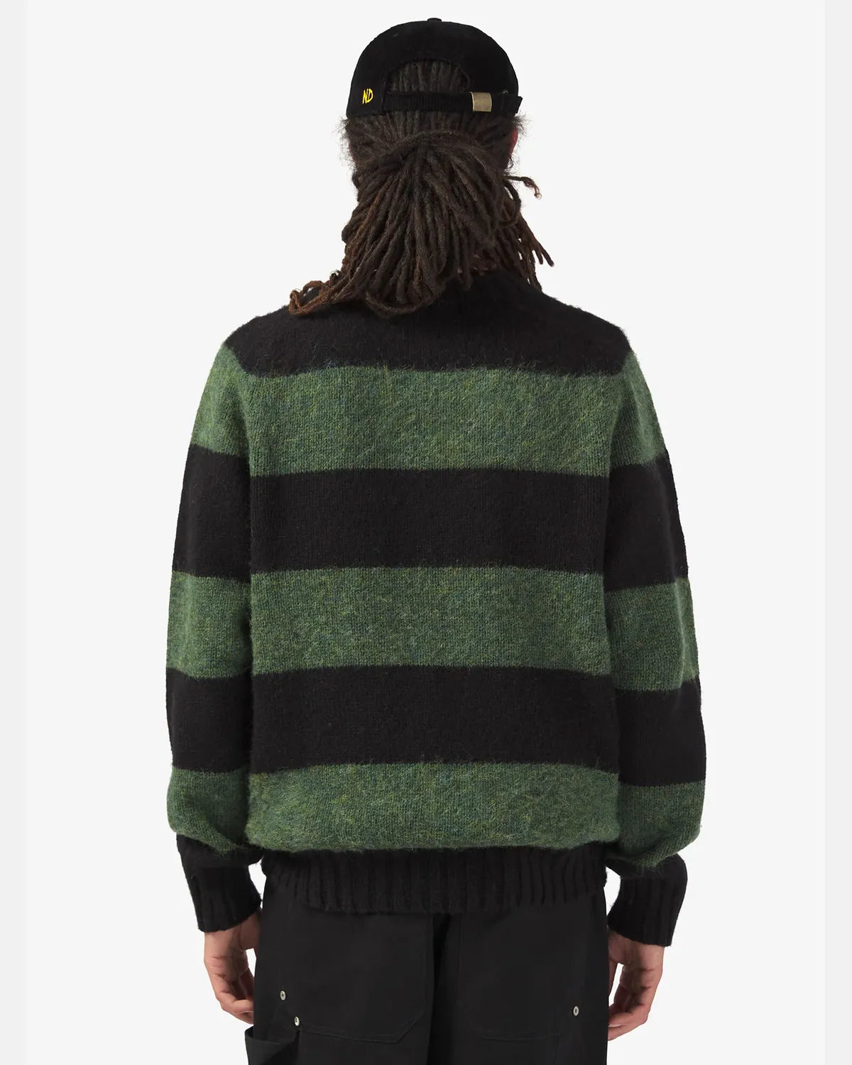 NICHOLAS DALEY / STRIPED JUMPER (ND-AW26-STS-WOL-BLK)