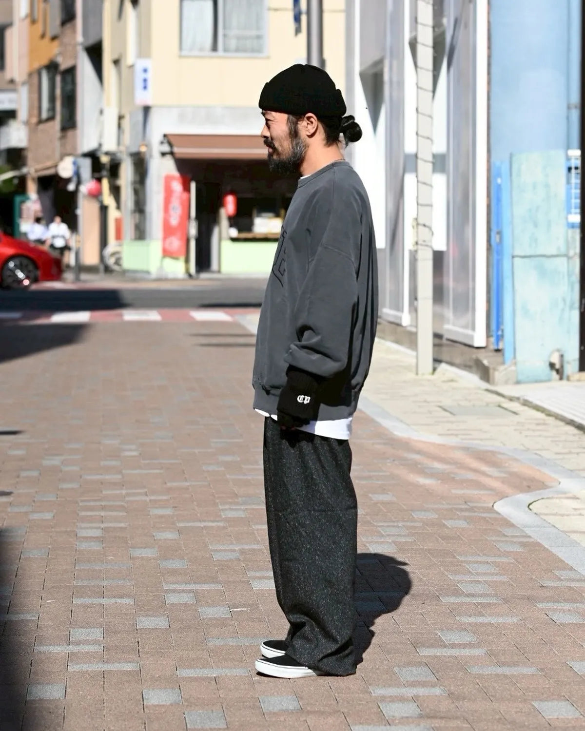 COOTIE PRODUCTIONS® / Silk Nep Herringbone 2 Tuck Wide Trousers (CTE-25A120)