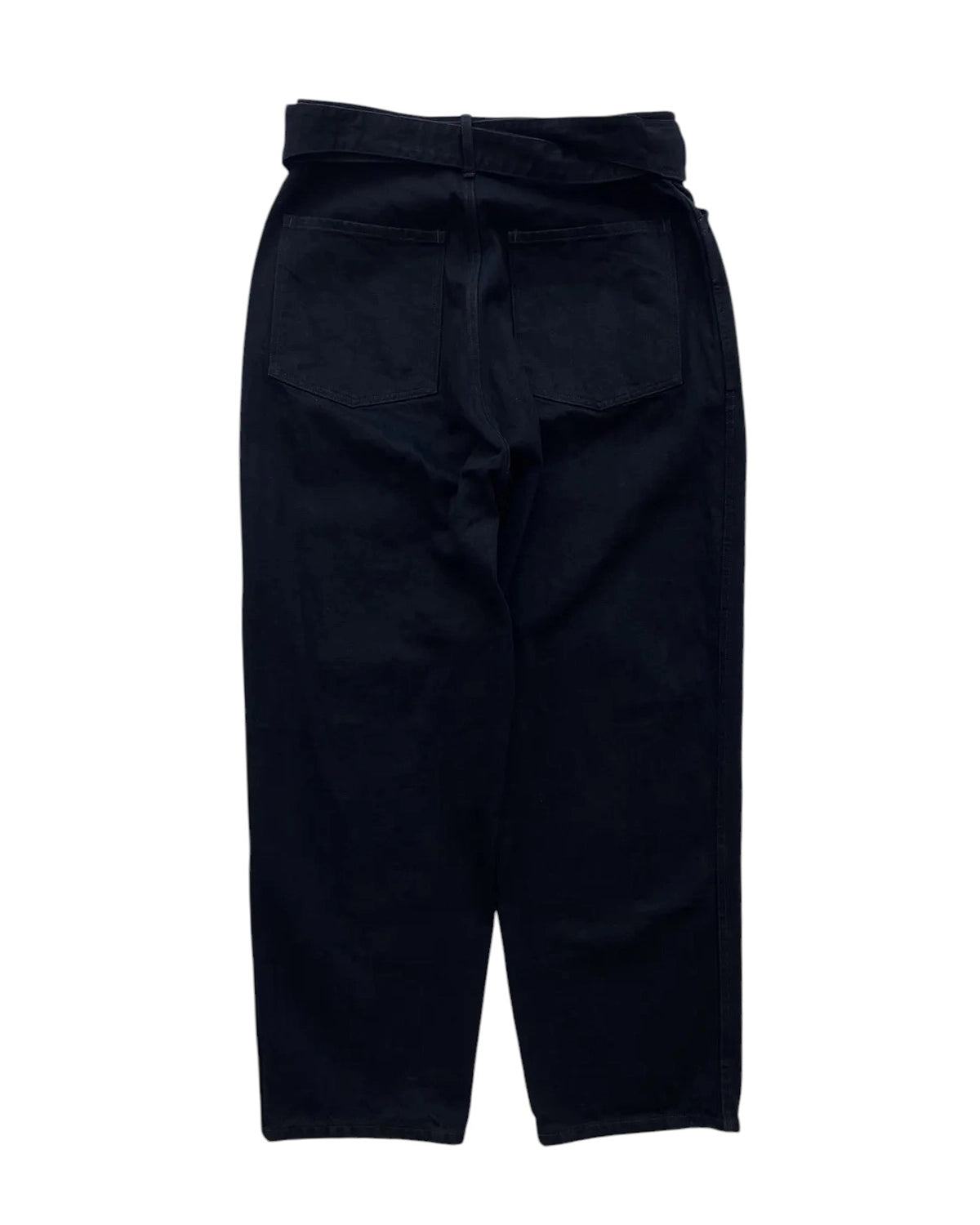 COMOLI / ブラックデニム ベルテッドパンツ (C03-03001)