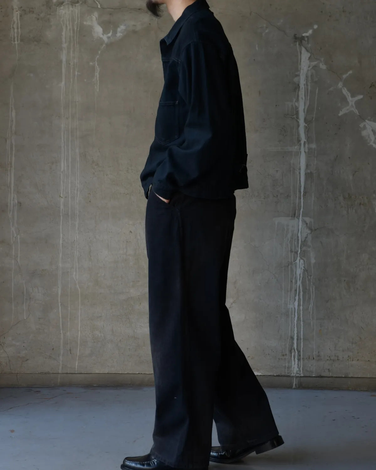 A.PRESSE / Vintage Black Denim Work Pants (26SAP-04-35)