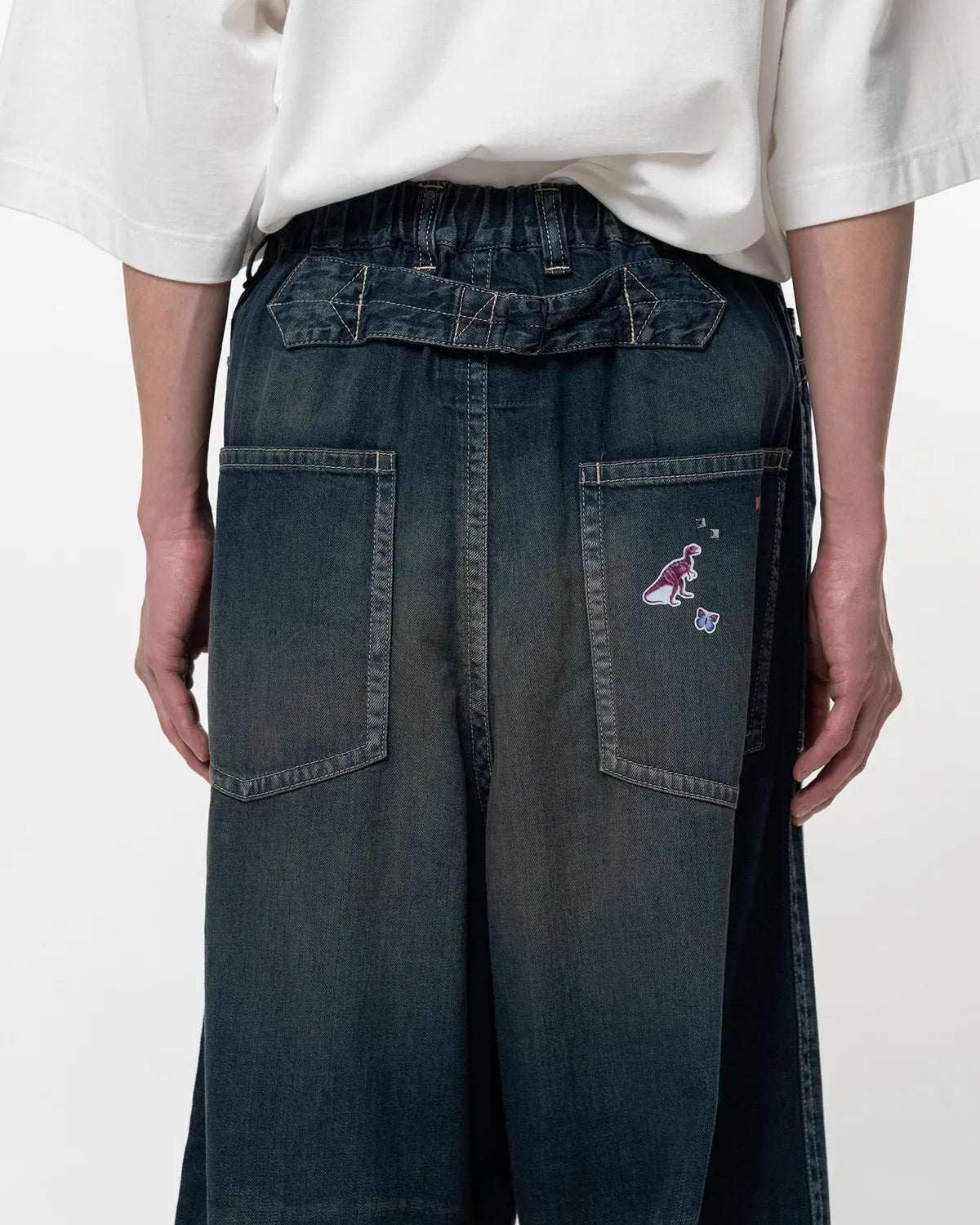 Maison MIHARA YASUHIRO / Kids Sticker Printed Baker Denim Pants (J16PT124)