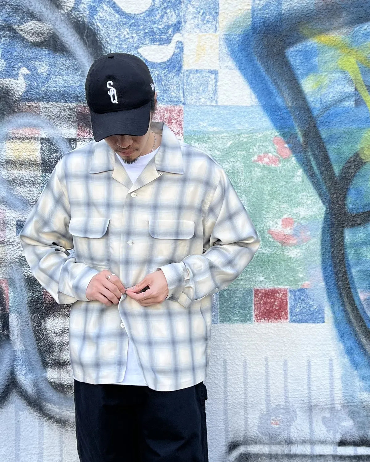 SEQUEL / OMBRE CHECK LONG SLEEBE SHIRT (SQ-26SS-SH-02)