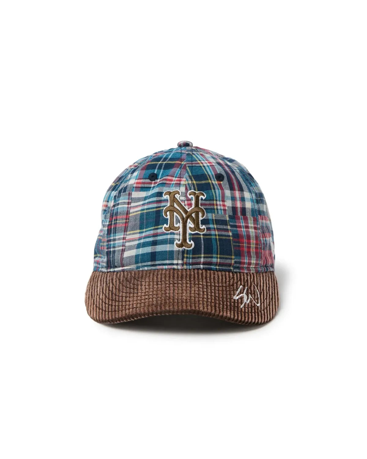 NEW ERA  / 9THIRTY Sean Wotherspoon ニューヨーク・メッツ マドラスチェック ブラウンコーデュロイバイザー (15156446)