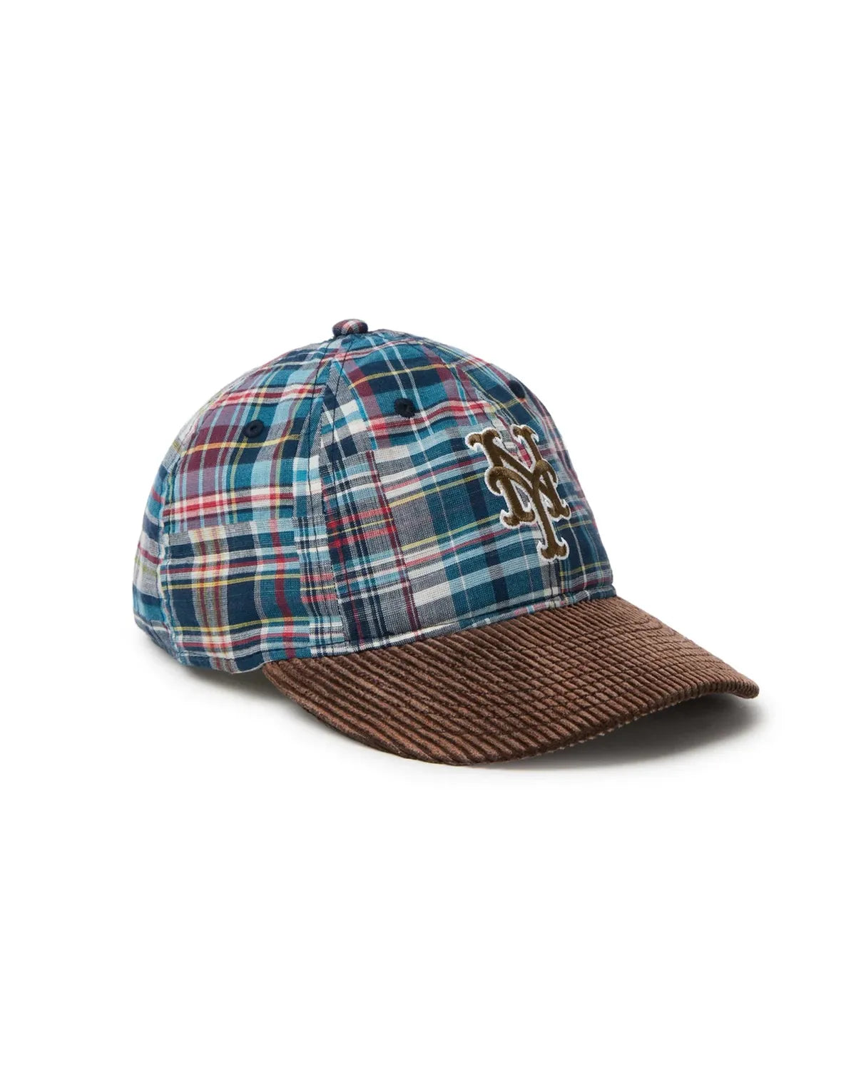 NEW ERA  / 9THIRTY Sean Wotherspoon ニューヨーク・メッツ マドラスチェック ブラウンコーデュロイバイザー (15156446)