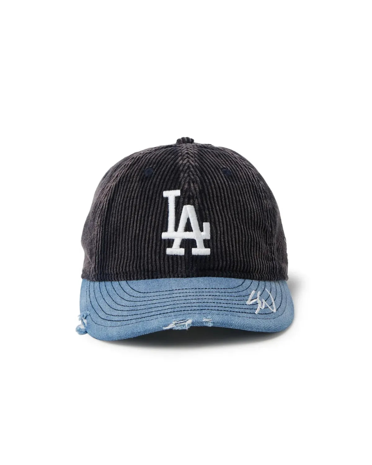 NEW ERA  / 9THIRTY Sean Wotherspoon ロサンゼルス・ドジャース ネイビーコーデュロイ ウォッシュドデニムバイザー (15156447)