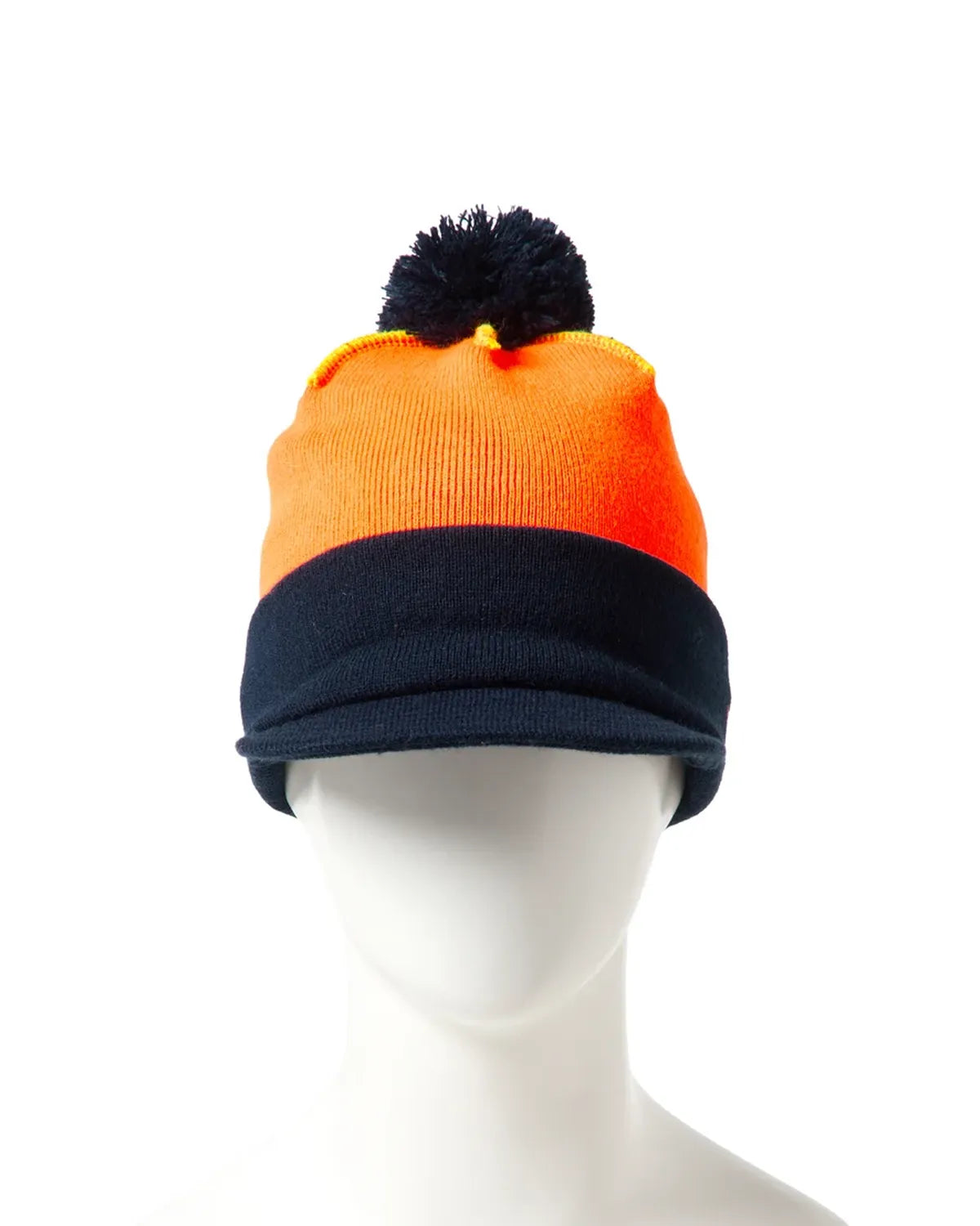 NEW ERA  / バイザーニット ポンポン Powered by GORO（MIN-NANO）ネオンオレンジ/ネイビー (15175393)