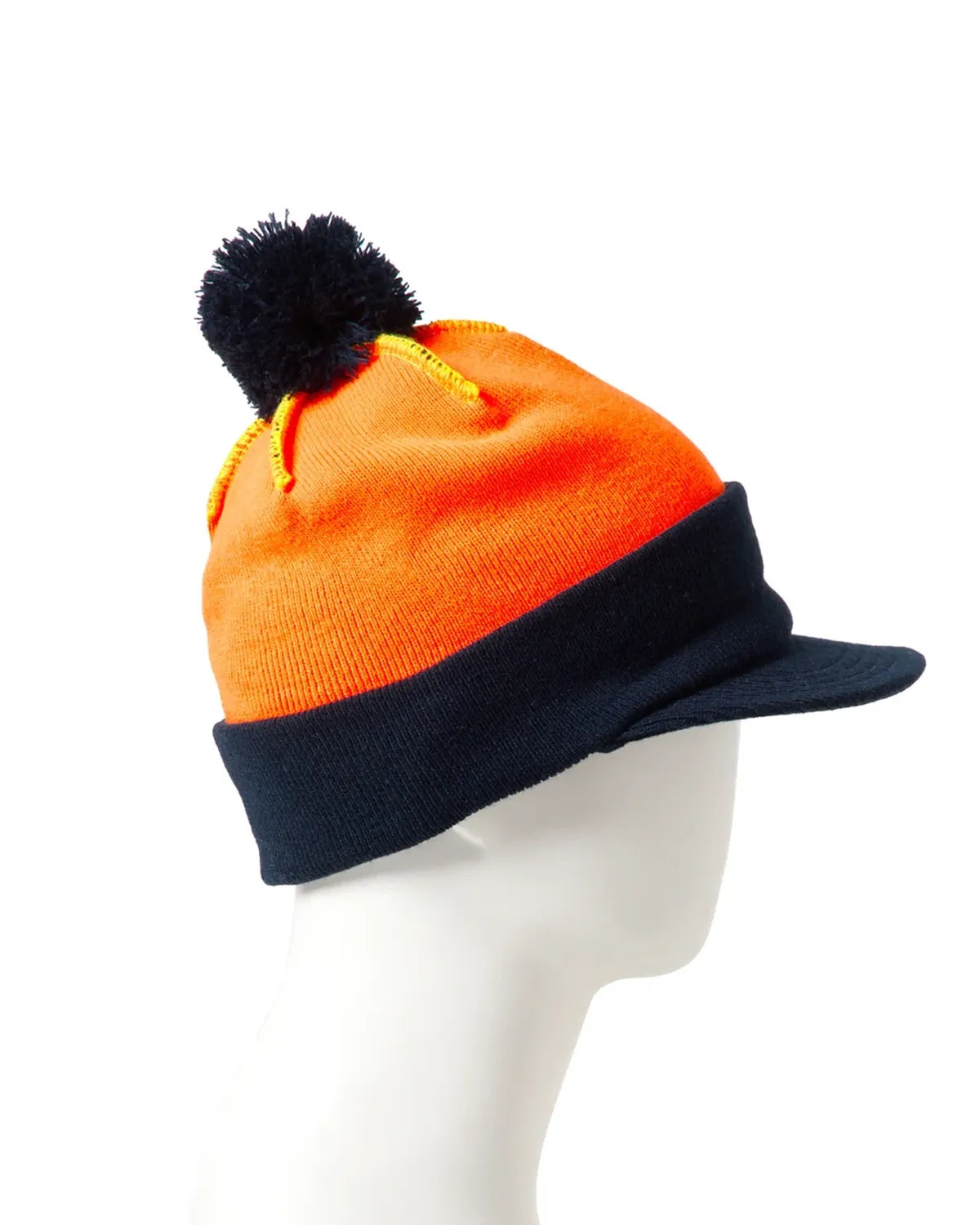 NEW ERA  / バイザーニット ポンポン Powered by GORO（MIN-NANO）ネオンオレンジ/ネイビー (15175393)