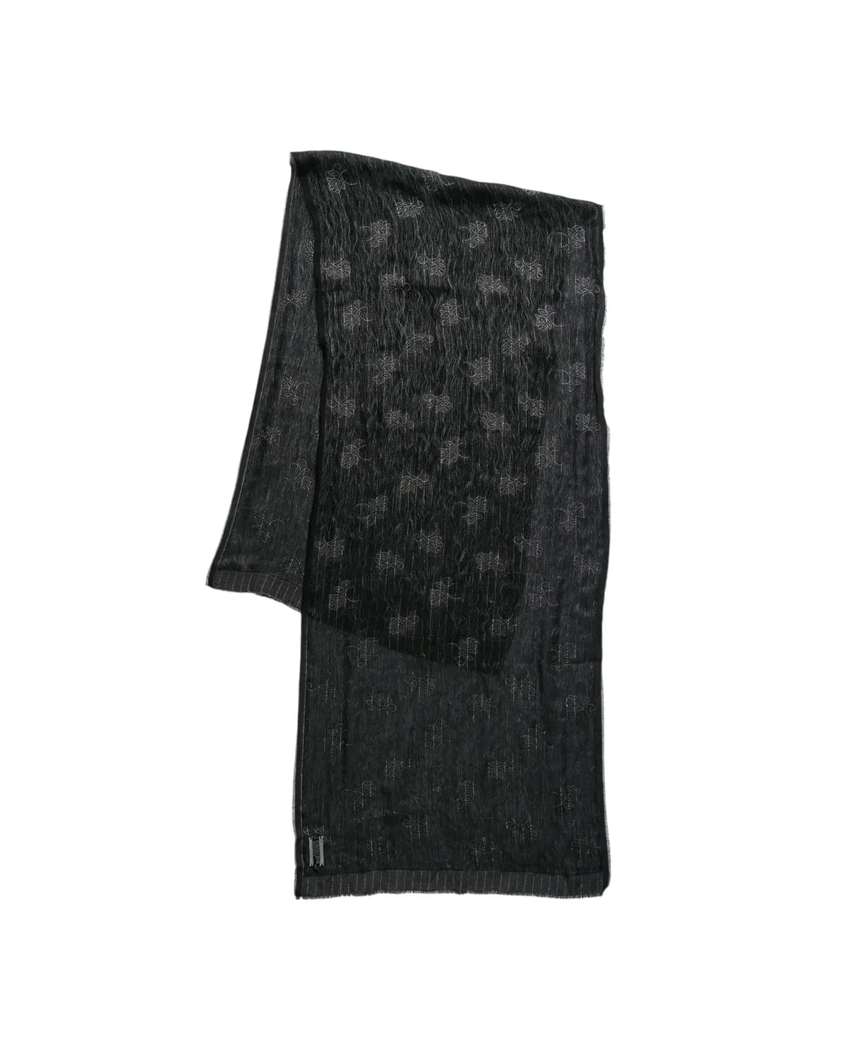 OUR LEGACY / ORNATE SCARF Black Alluring Cotton Jaquard (A4268OB)