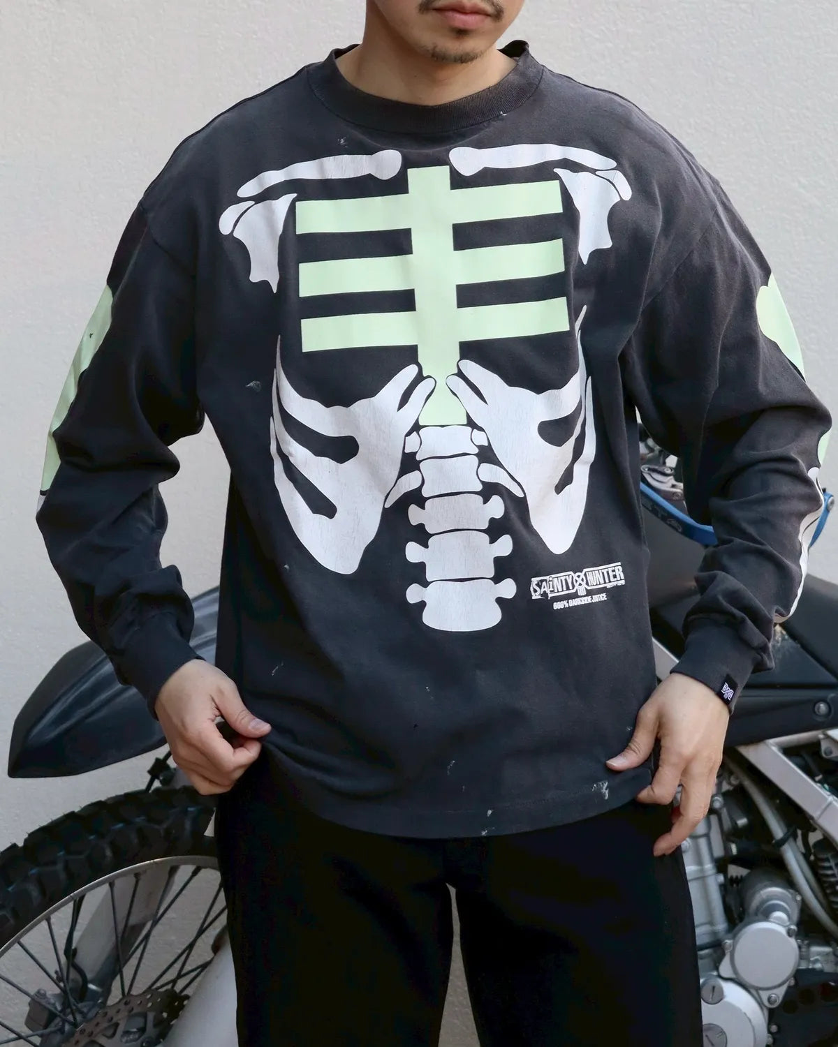 ©︎SAINT Mxxxxxx × BOUNTY HUNTER / BH_LS T-SHIRT / BONE (SM-MK8-0000-C30)