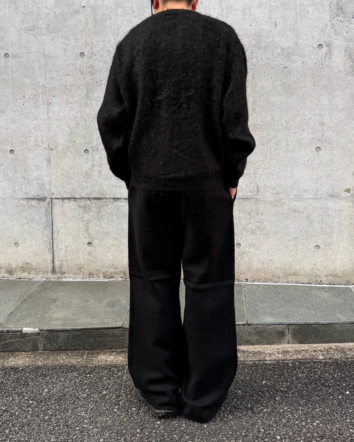 KAMIYA / Embroidered Shaggy Mohair Knit Cardigan (G17CD076)