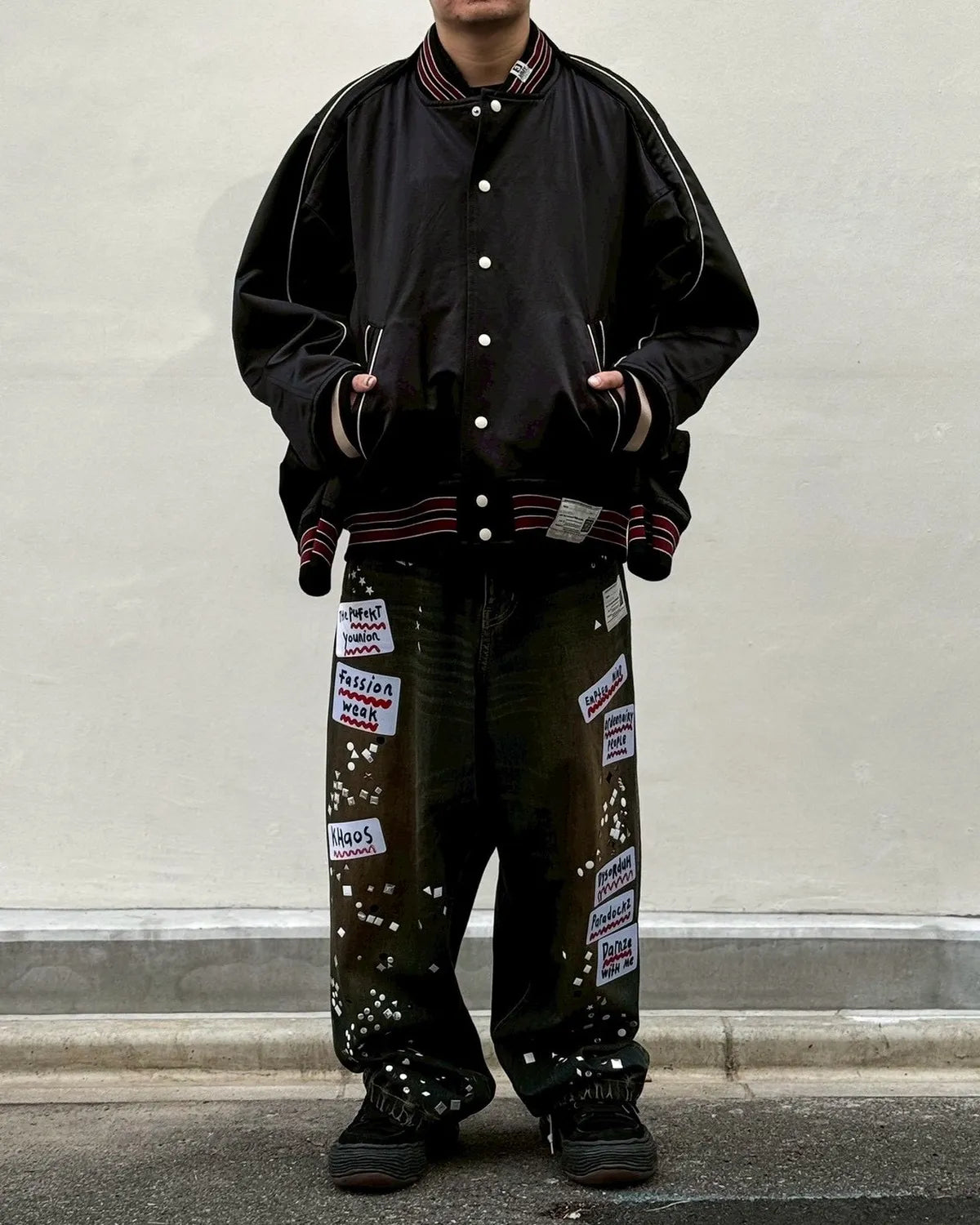 Maison MIHARA YASUHIRO / W SLEEVE STADIUM JKT (A16BL063)