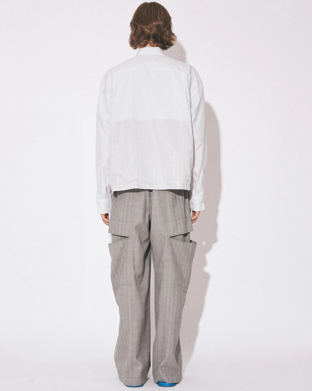 beautiful people / wool silk suiting trompeloeil bowpants (1616105006)