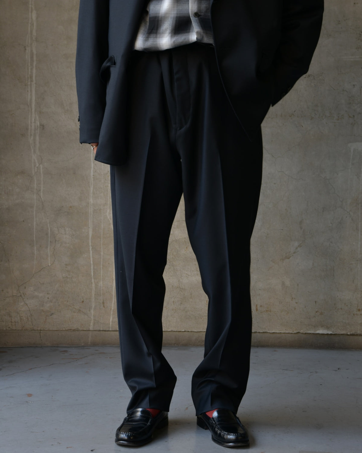 BEDWIN & THE HEARTBREAKERS / 10L WOOL SILK PANTS "THUNDERS" (26SB4755)