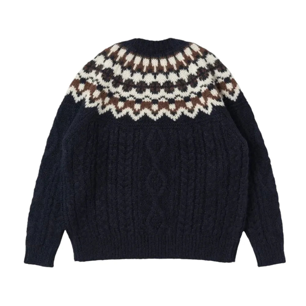 BATONER / Men MOHAIR NORDIC CREW NECK (BN-24FM-063)