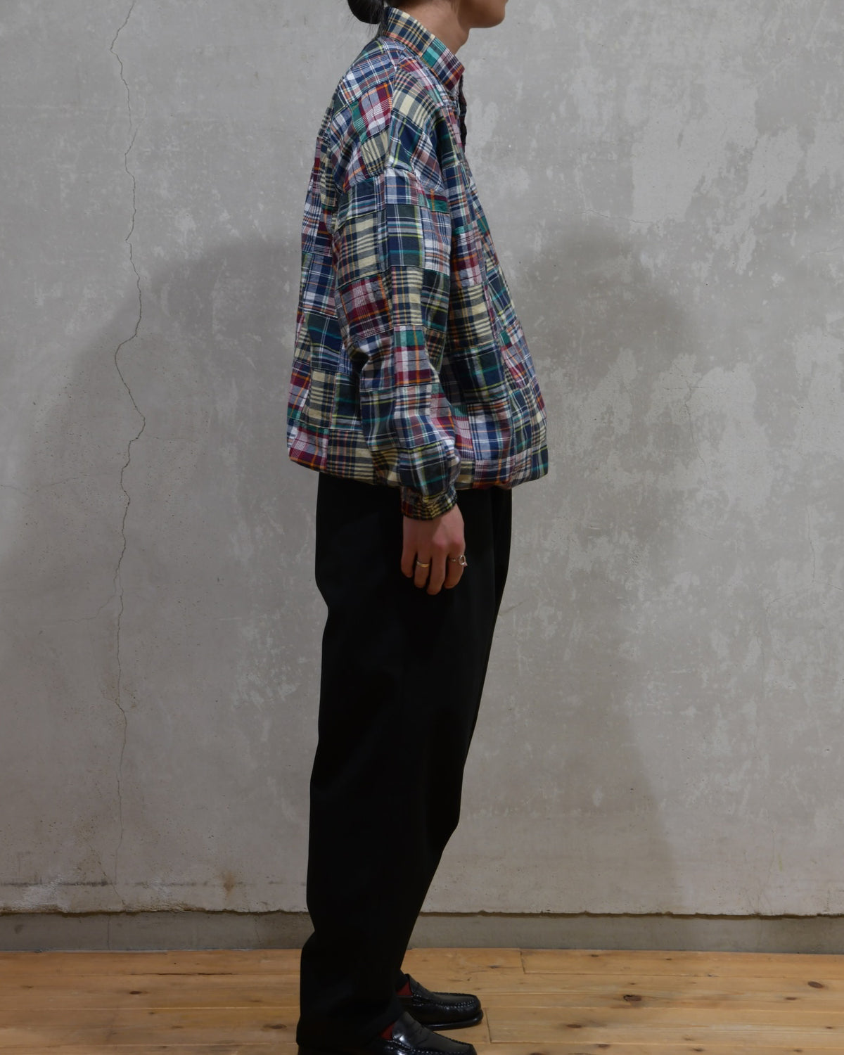 DESCENDANT / TETTY PULLOVER PATCHWORK LS SHIRT (261TQDS-SHM04)