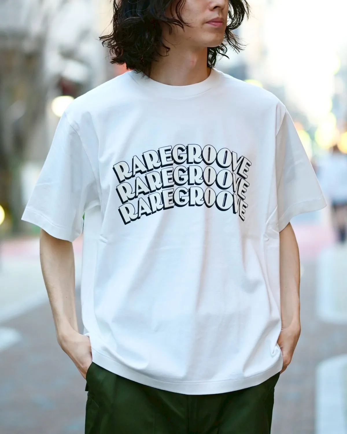blurhmsROOTSTOCK / RAREGROOVE Print Tee WIDE (bROOTS25S34S26B)
