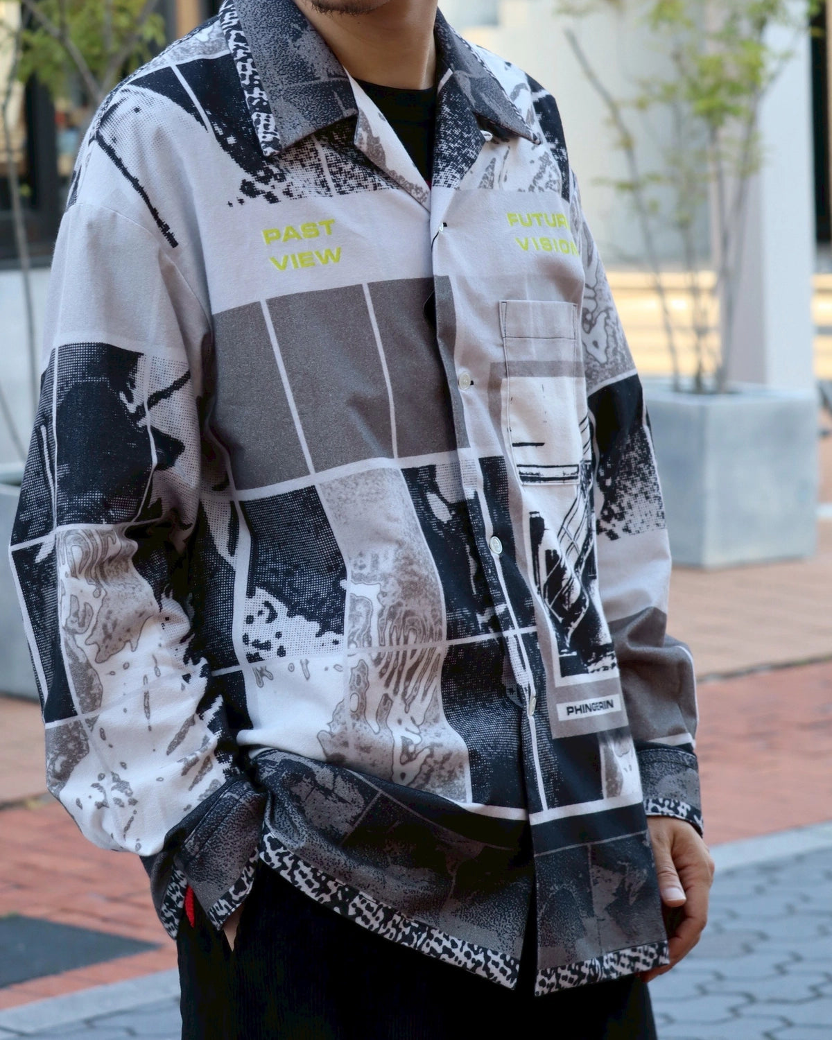 PHINGERIN / FLANNEL OPEN COLLAR SHIRT AGENT (PD-252-ST-041)