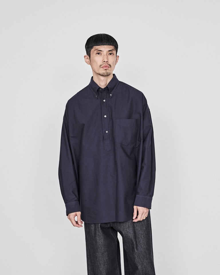 Graphpaper / Oxford L/S Oversized B.D Pullover Shirt (GM243-50025B)