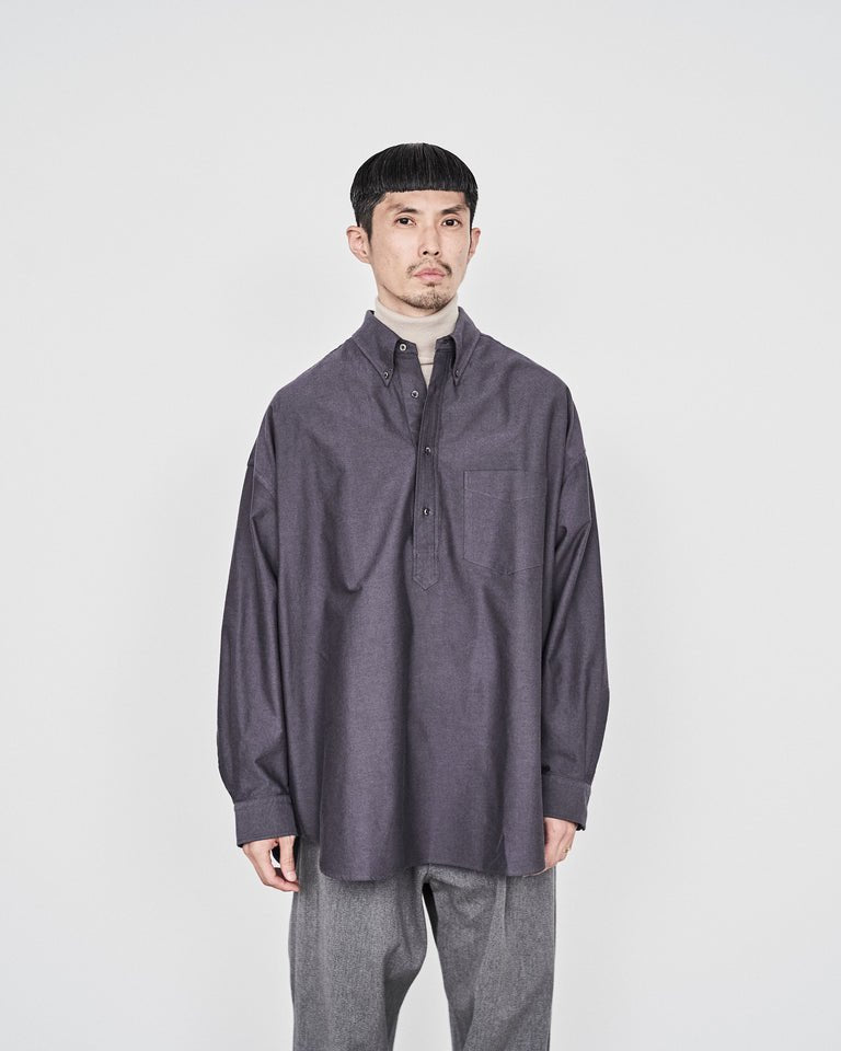 Graphpaper / Oxford L/S Oversized B.D Pullover Shirt (GM243-50025B)