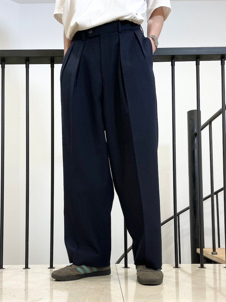 MARKAWARE/DOUBLE PLEATED TROUSERS 