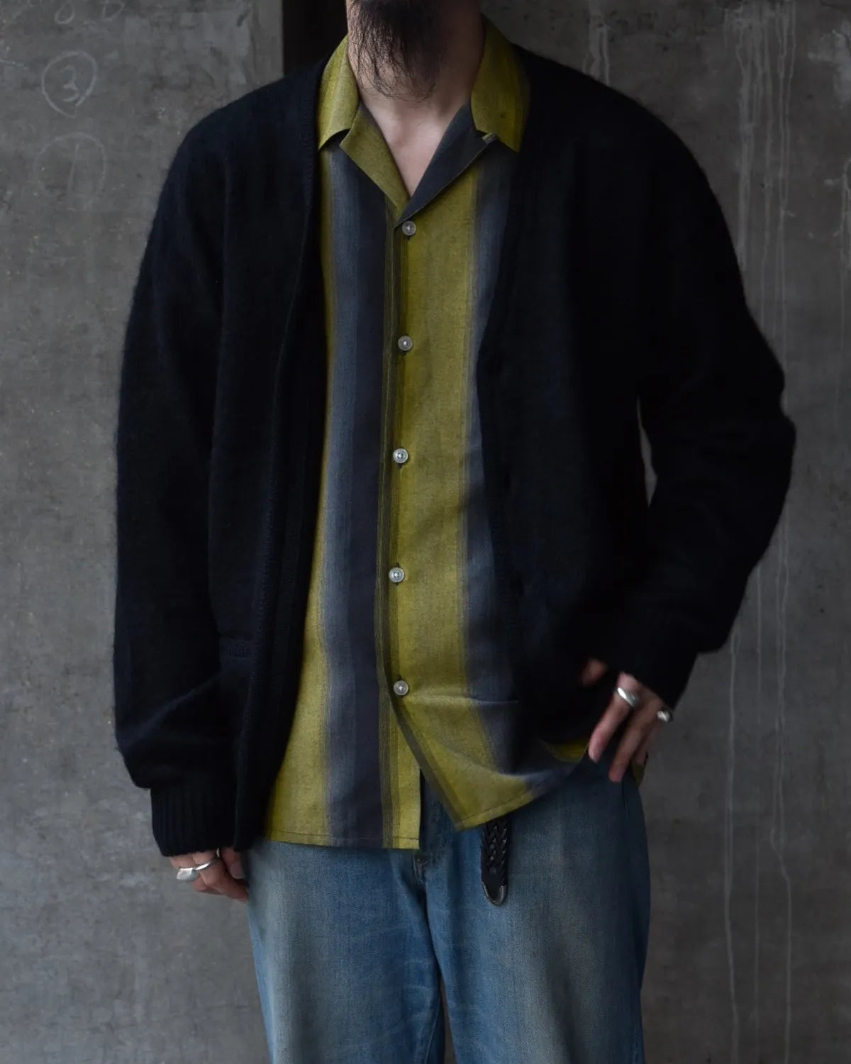 激安 店 25FW 新品 WACKO MARIAワコマリア モヘアカーディガン OVY 