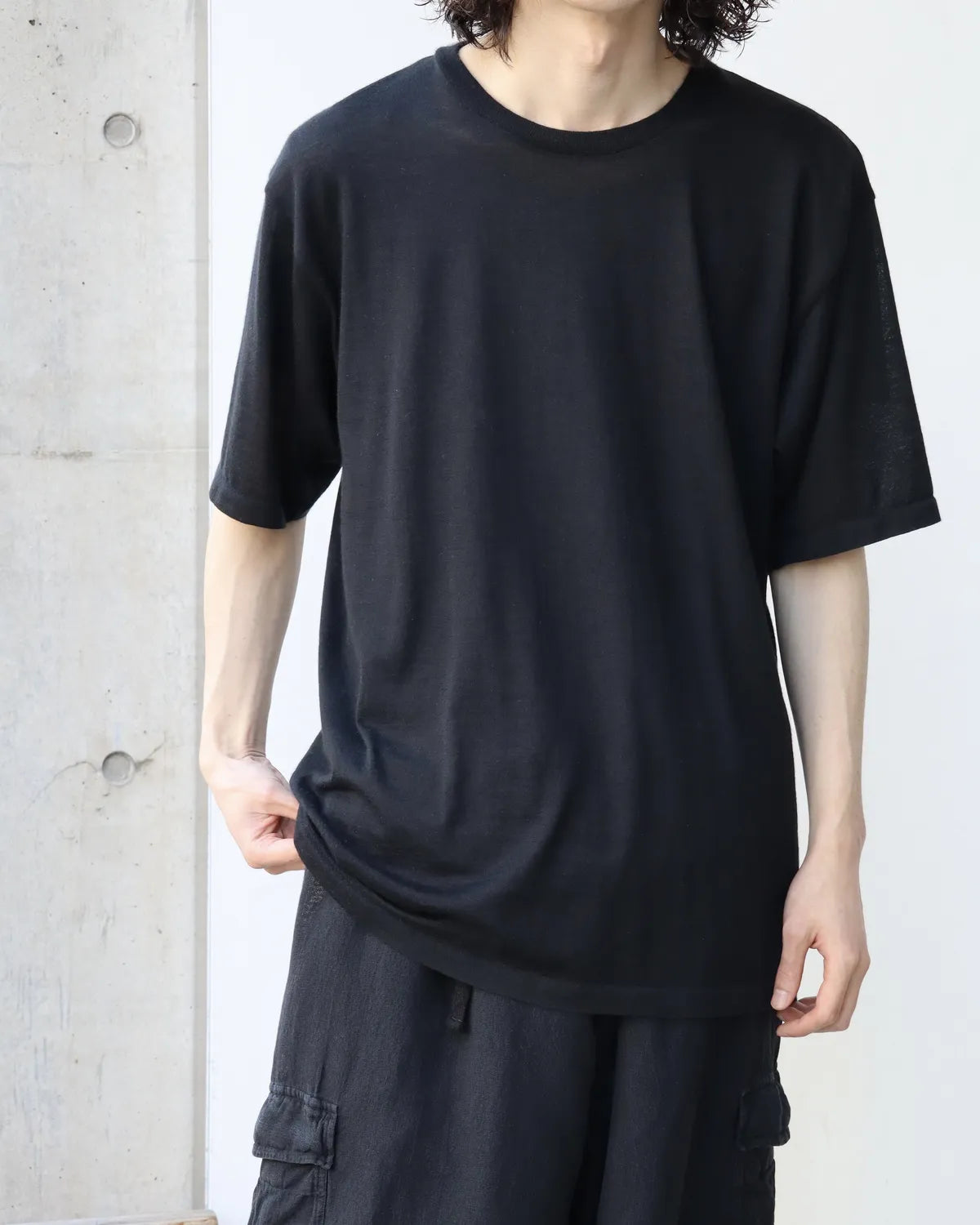 COMOLI / カシミヤ 半袖ニット (D01-06017)