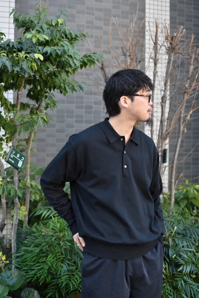 A.PRESSE(アプレッセ) / Cotton Knit L/S Polo Shirt | 公式通販・JACK 