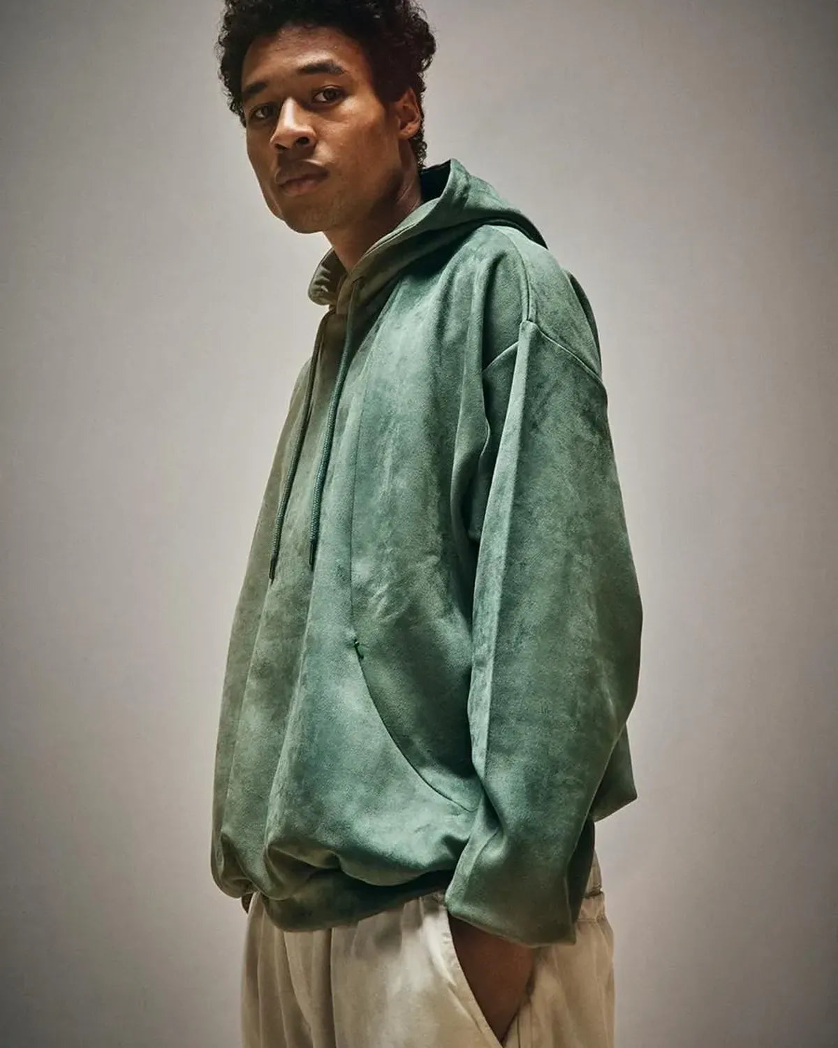 TIGHTBOOTH / SUEDE HOODIE (FW25-SW06)