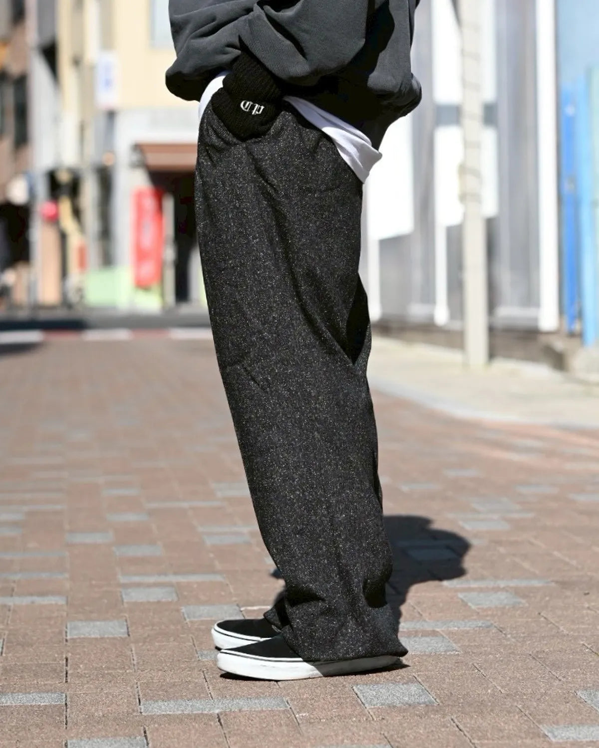 COOTIE PRODUCTIONS® / Silk Nep Herringbone 2 Tuck Wide Trousers (CTE-25A120)