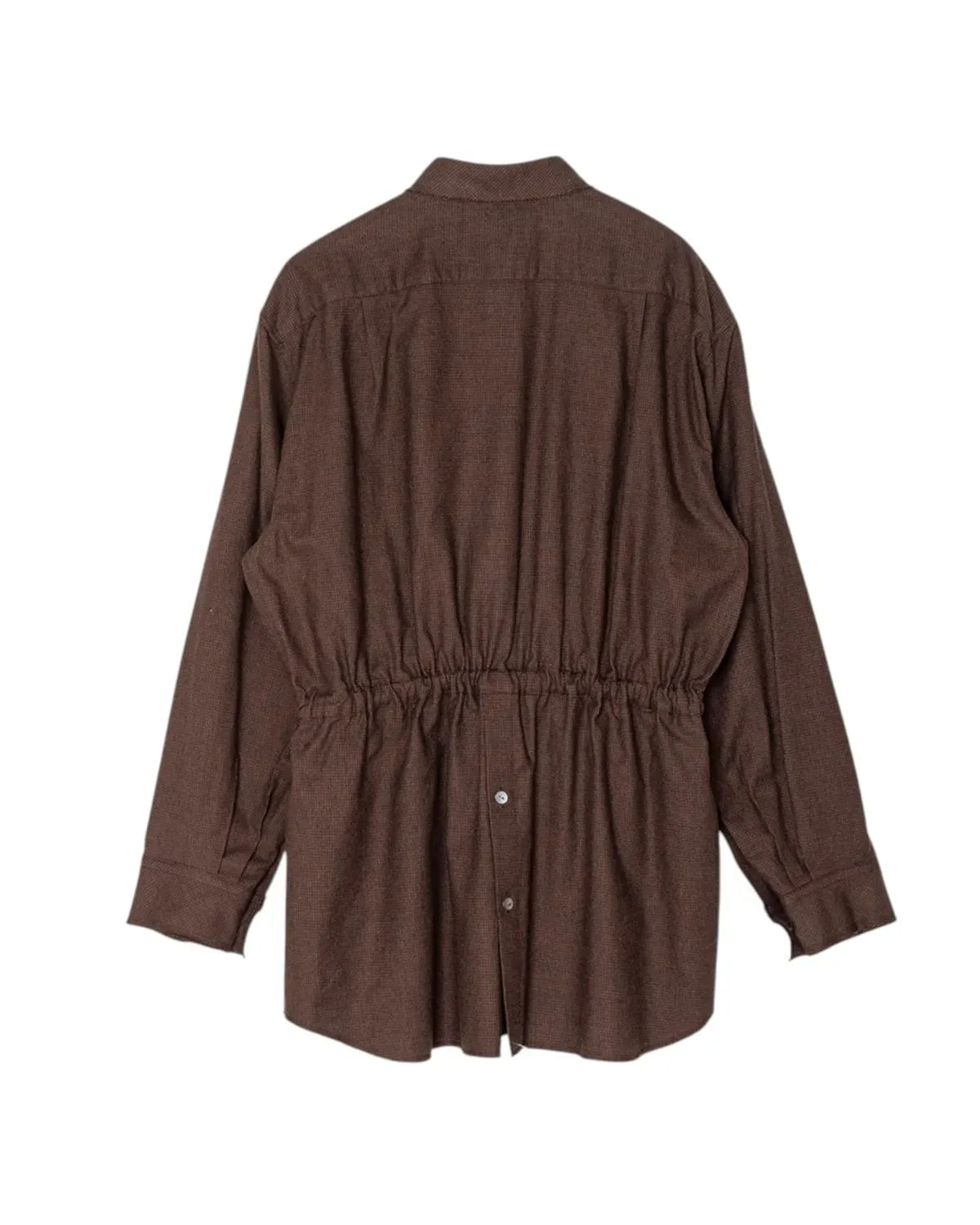 PHEENY / Cotton Tencel Check Ribbon-Waist Shirt (PA26-SH01)