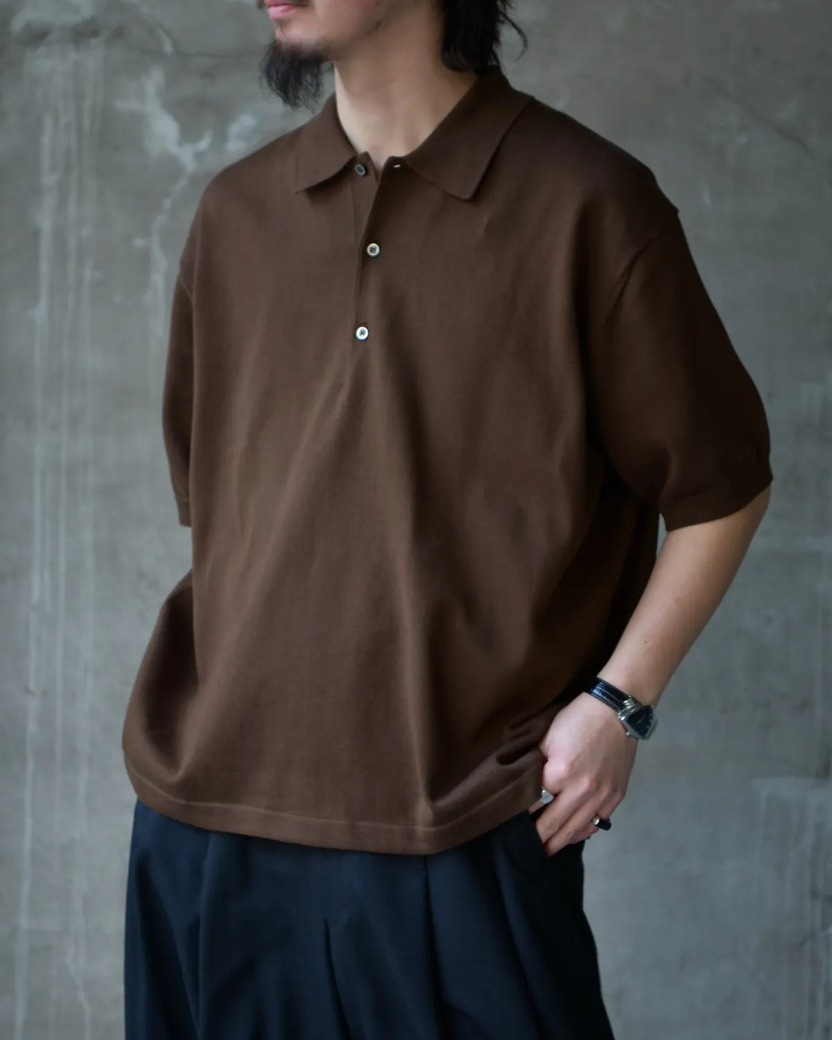 A.PRESSE(アプレッセ) / Cotton Knit S/S Polo Shirts | 公式通販