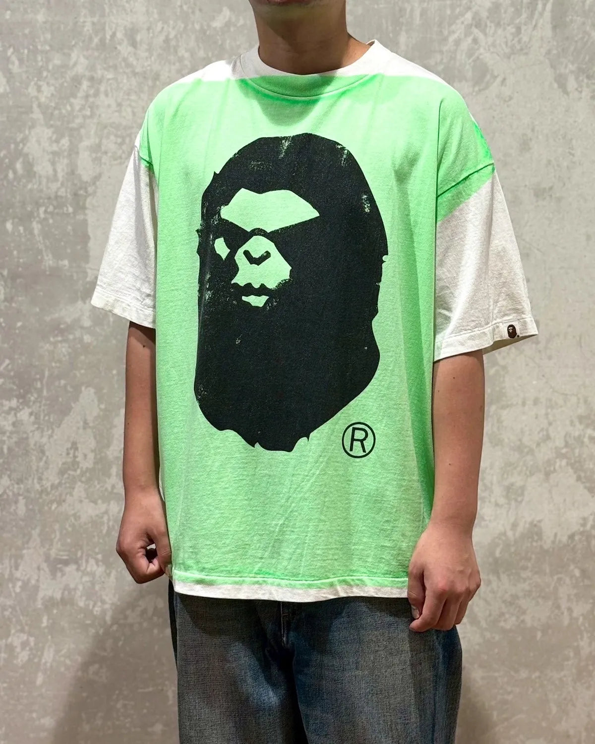 ©︎SAINT Mxxxxxx × A BATHING APE® / BEPA_SS TEE_HANDPRINT (SM-HR1-0000-C34)